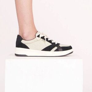 STAUD + KEDS THE COURT SNEAKER BLACK CREAM